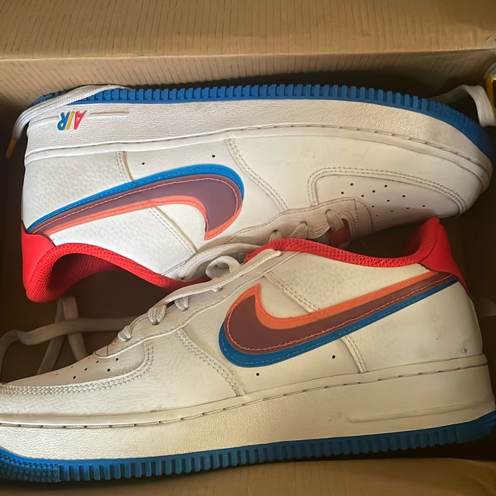Nike Air Force size: 6.5 Y color red and blue